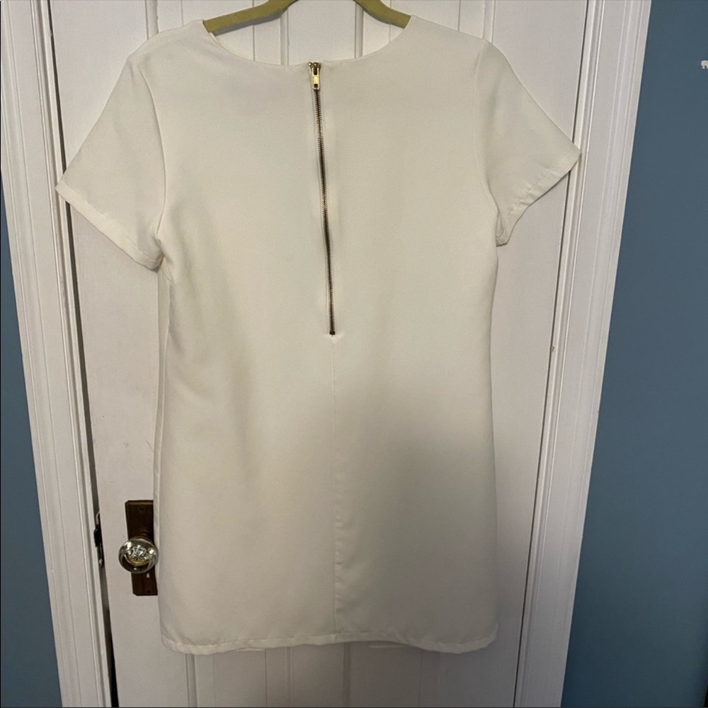 Lulu's Simple White Shift Mini Dress - Picture 7 of 10
